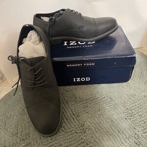 Izod Mens Size 11.5M IKE Charcoal Cap Toe Oxfords New Men's Shoes Memory Foam